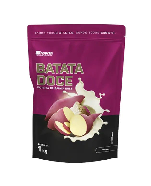100% Batata Doce em Pó Sabor Natural 1kg — foto do produto em fundo branco