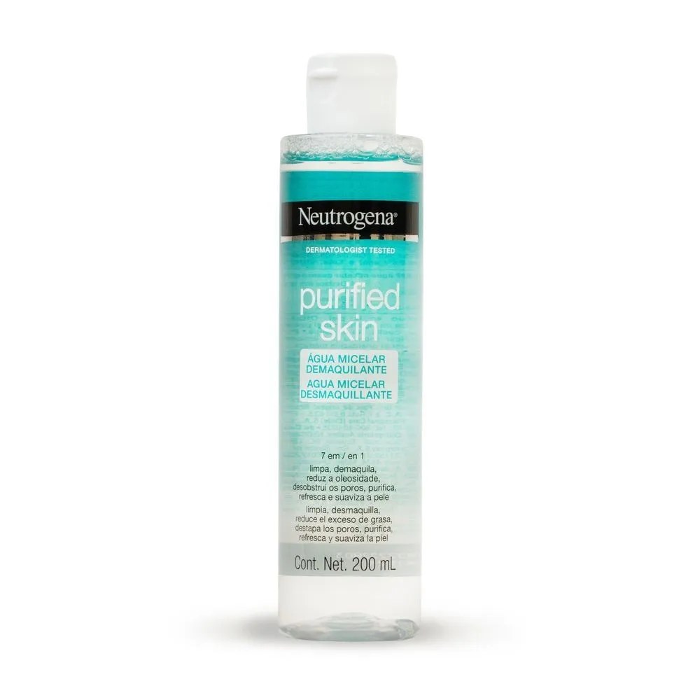 Água Micelar Demaquilante Neutrogena Purified Skin 200ml — foto do produto em fundo branco