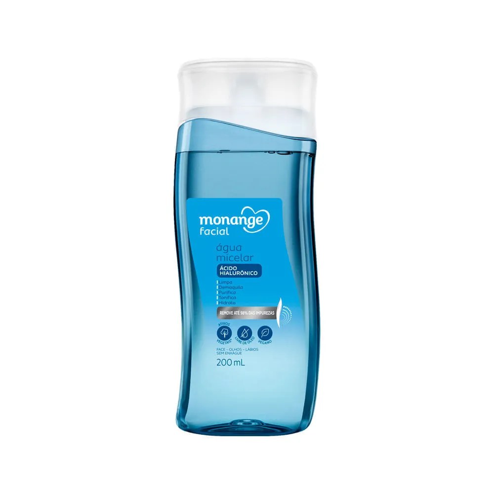 Agua Micelar Monange Facial 200ml — foto do produto em fundo branco
