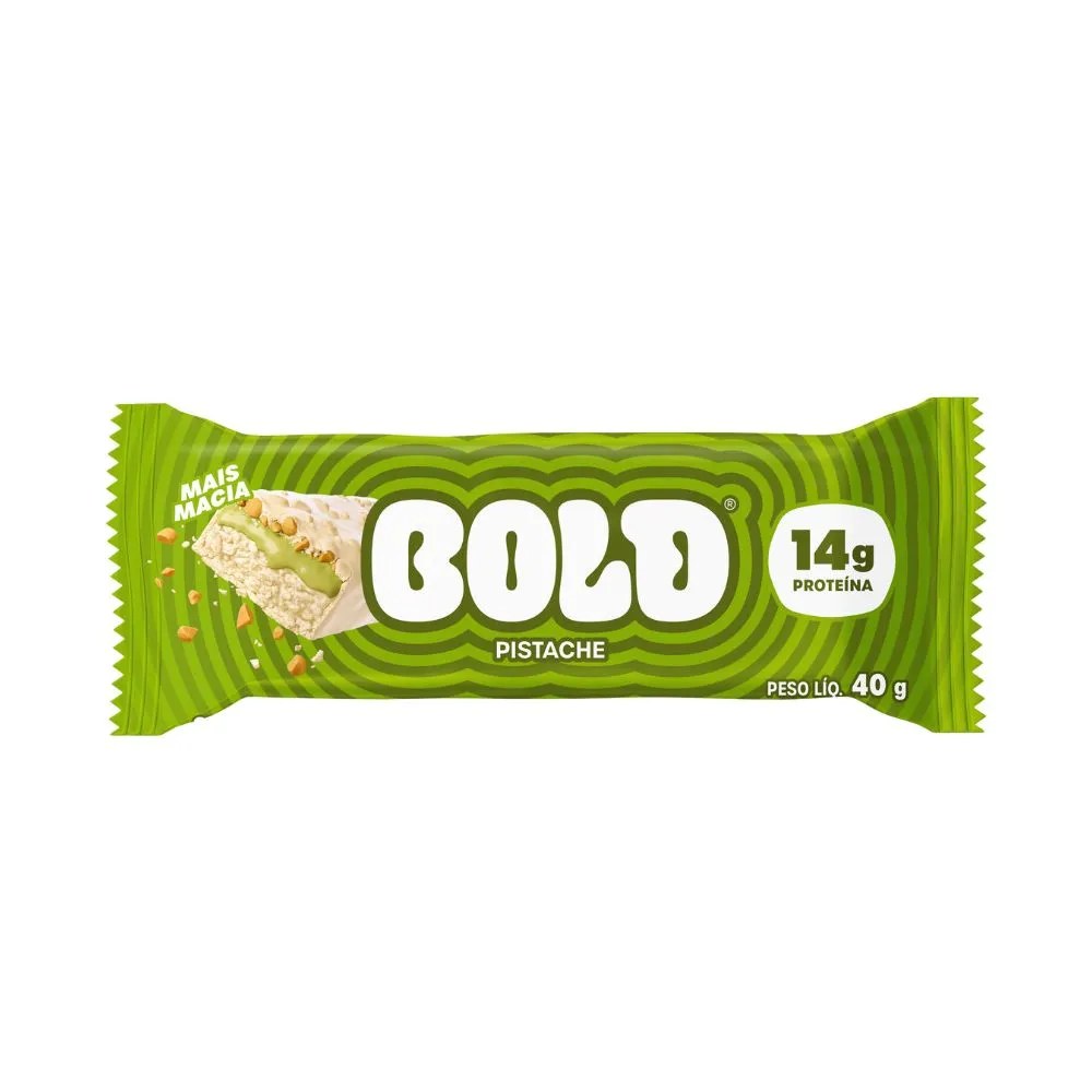 Barra De Proteina Bold Pistache 40gr — foto do produto em fundo branco