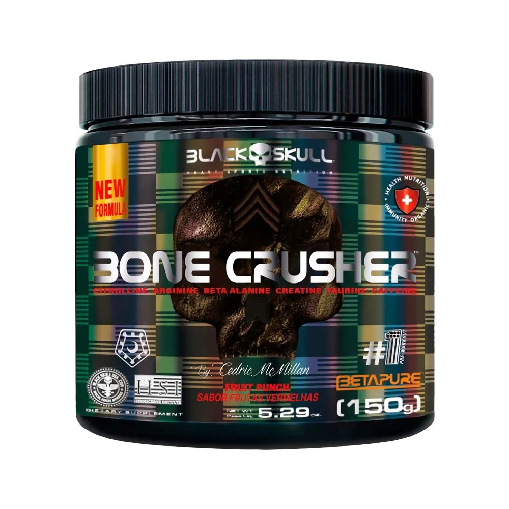 Black Skull Bone Crusher 150gr Frutas Vermelhas — foto do produto em fundo branco