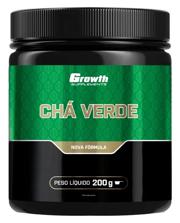 Chá verde em pó 200g instantâneo sabor natural — foto do produto em fundo branco