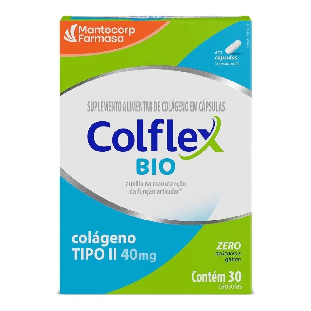 Colágeno Colflex Bio Tipo Ii 30 Cápsulas — foto do produto em fundo branco