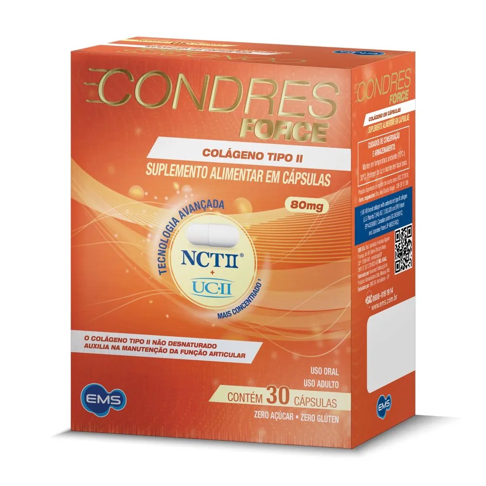 Colágeno Uc-ii + Nct-ii Condres Force 30 Cápsulas — foto do produto em fundo branco