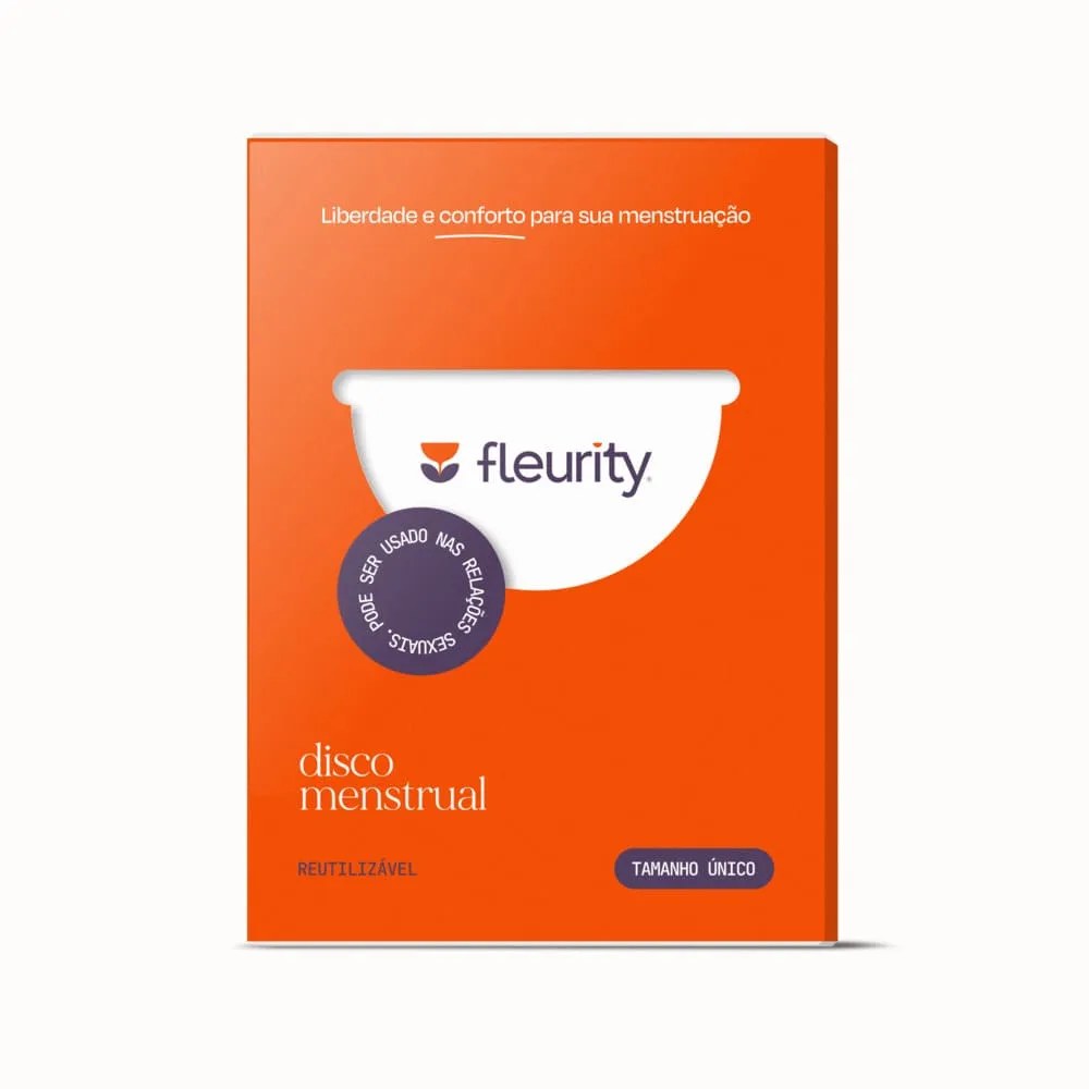 Coletor Menstrual Fleurity Com 1 Disco — foto do produto em fundo branco