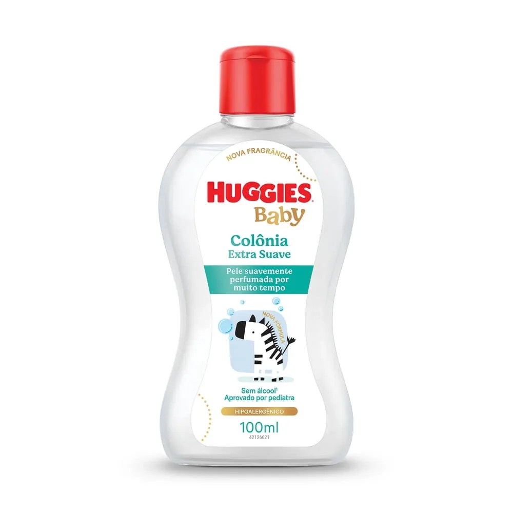 Colonia Huggies Extra Suave 100ml — foto do produto em fundo branco
