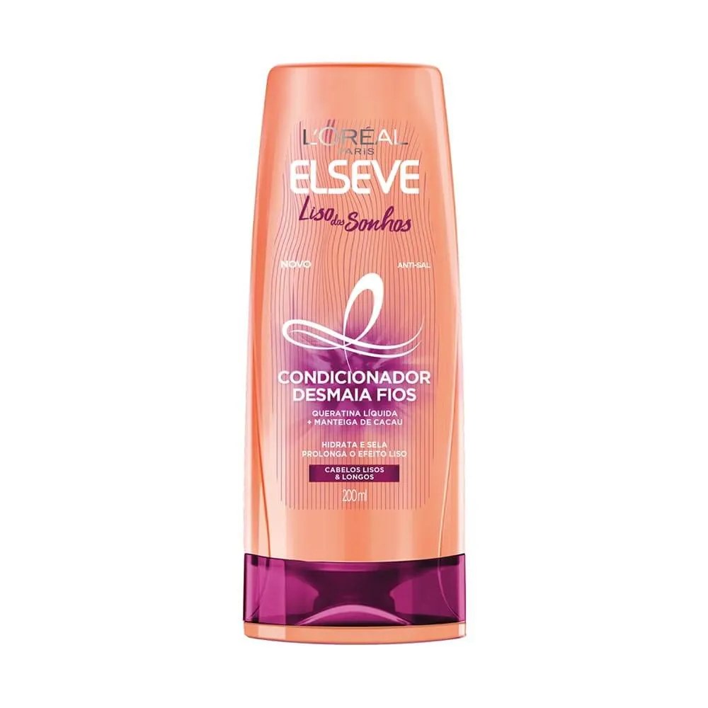 Condicionador Elseve 200ml Liso Dos Sonhos — foto do produto em fundo branco