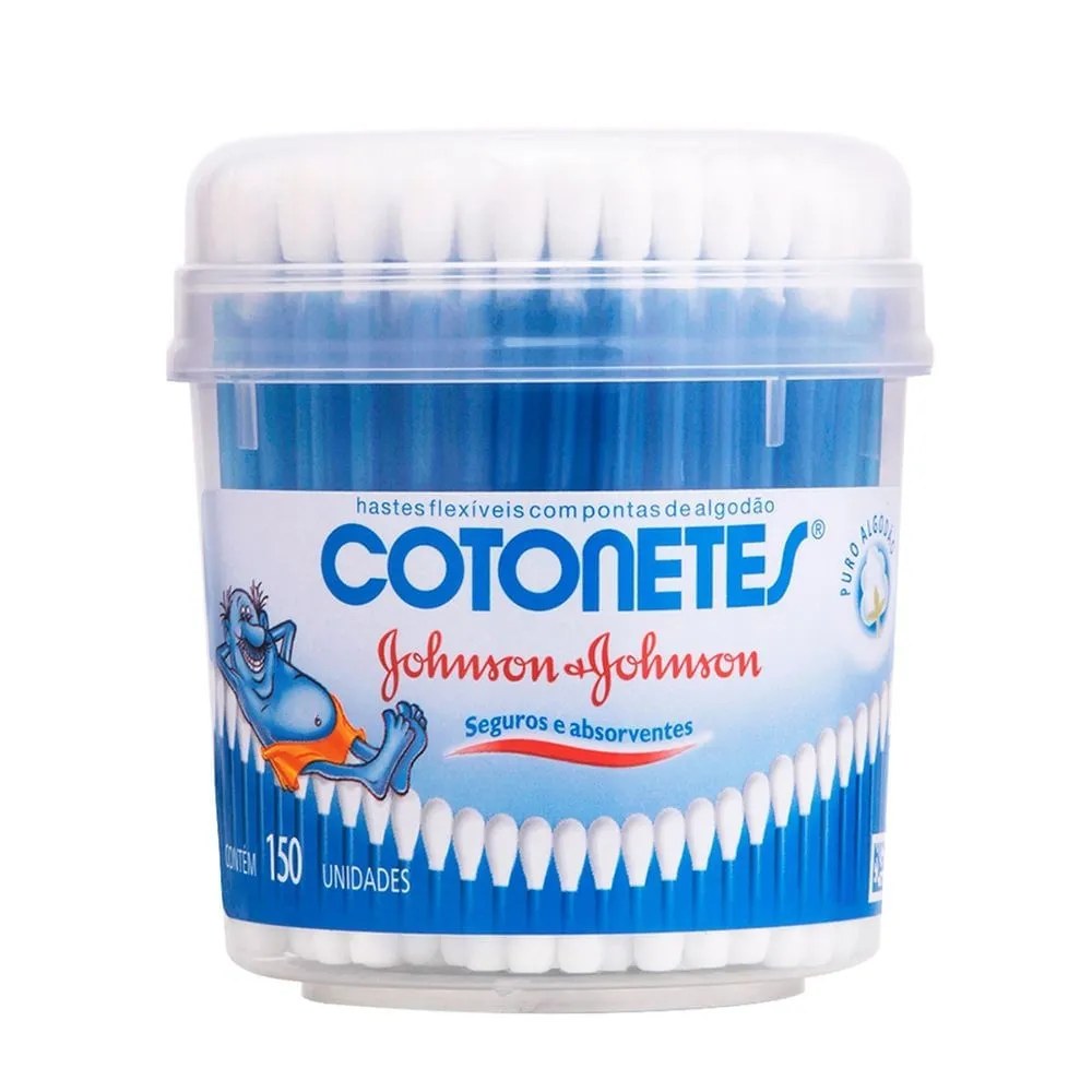 Cotonetes Johnsons Pote Com 150 Unidades — foto do produto em fundo branco