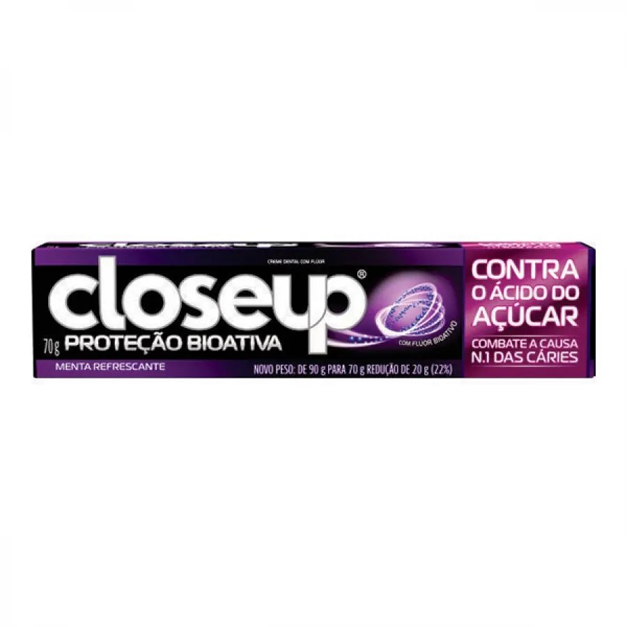 Creme Dental Close Up Proteção Bioativa 70g — foto do produto em fundo branco