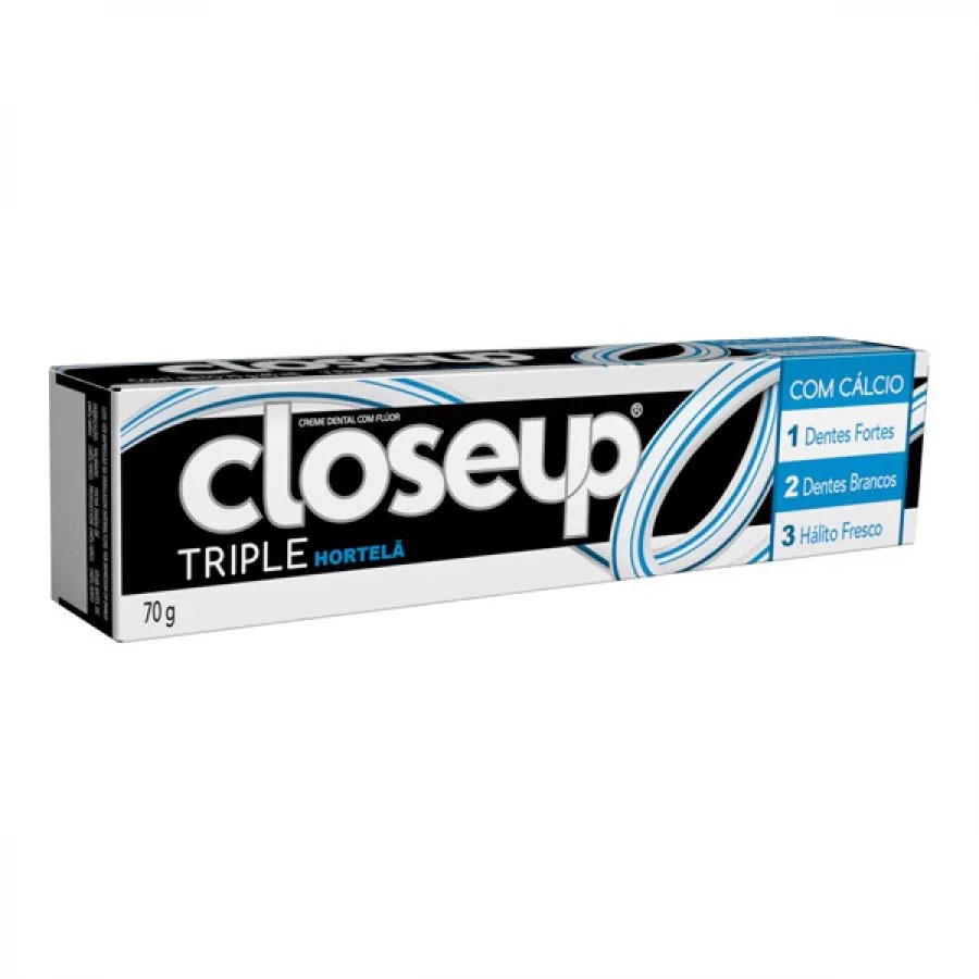 Creme Dental Closeup Triple Hortelã 70g — foto do produto em fundo branco