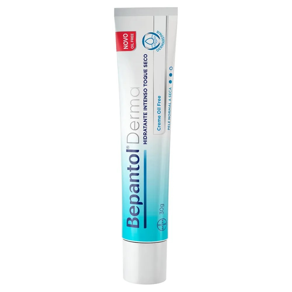 Creme Hidratante Bepantol Derma Toque Seco Oil Free Pele Normal A Seca 30g — foto do produto em fundo branco