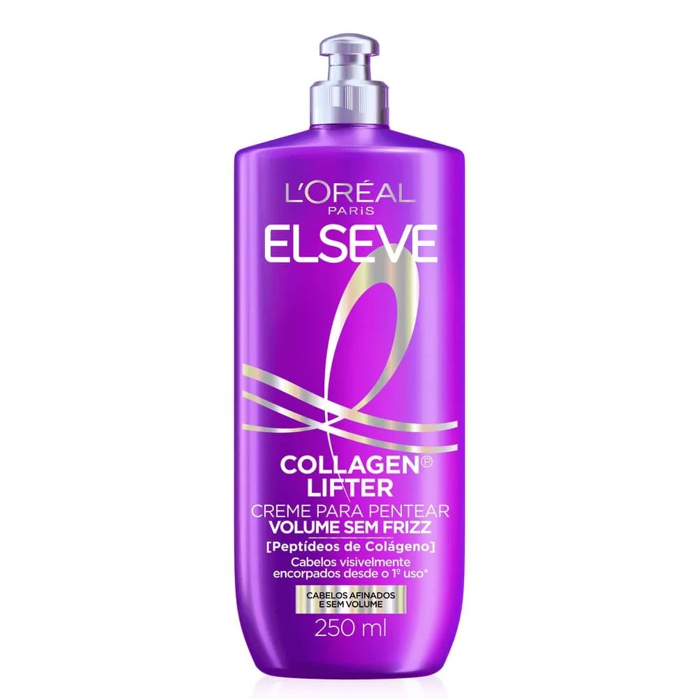 Creme Para Pentear Elseve Collagen Lifter 250ml — foto do produto em fundo branco