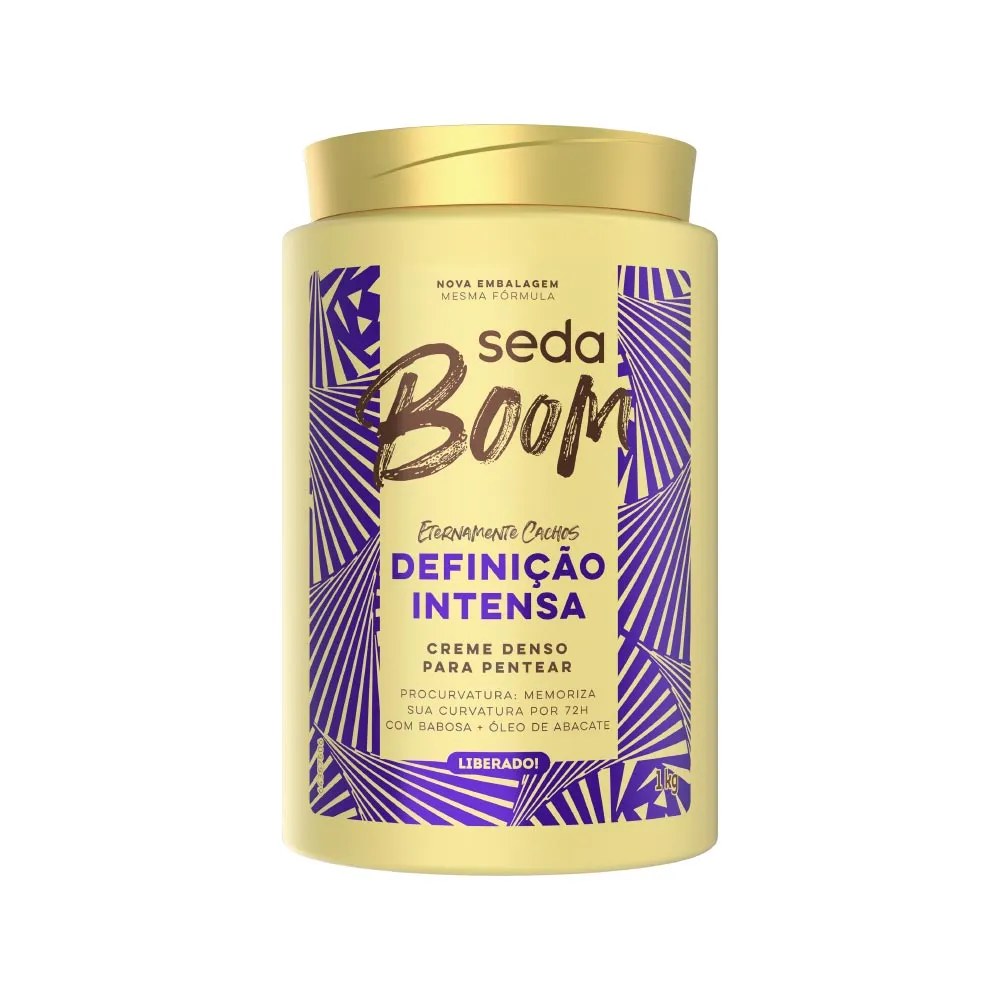 Creme Para Pentear Seda Boom 1kg Definicao Intensa — foto do produto em fundo branco