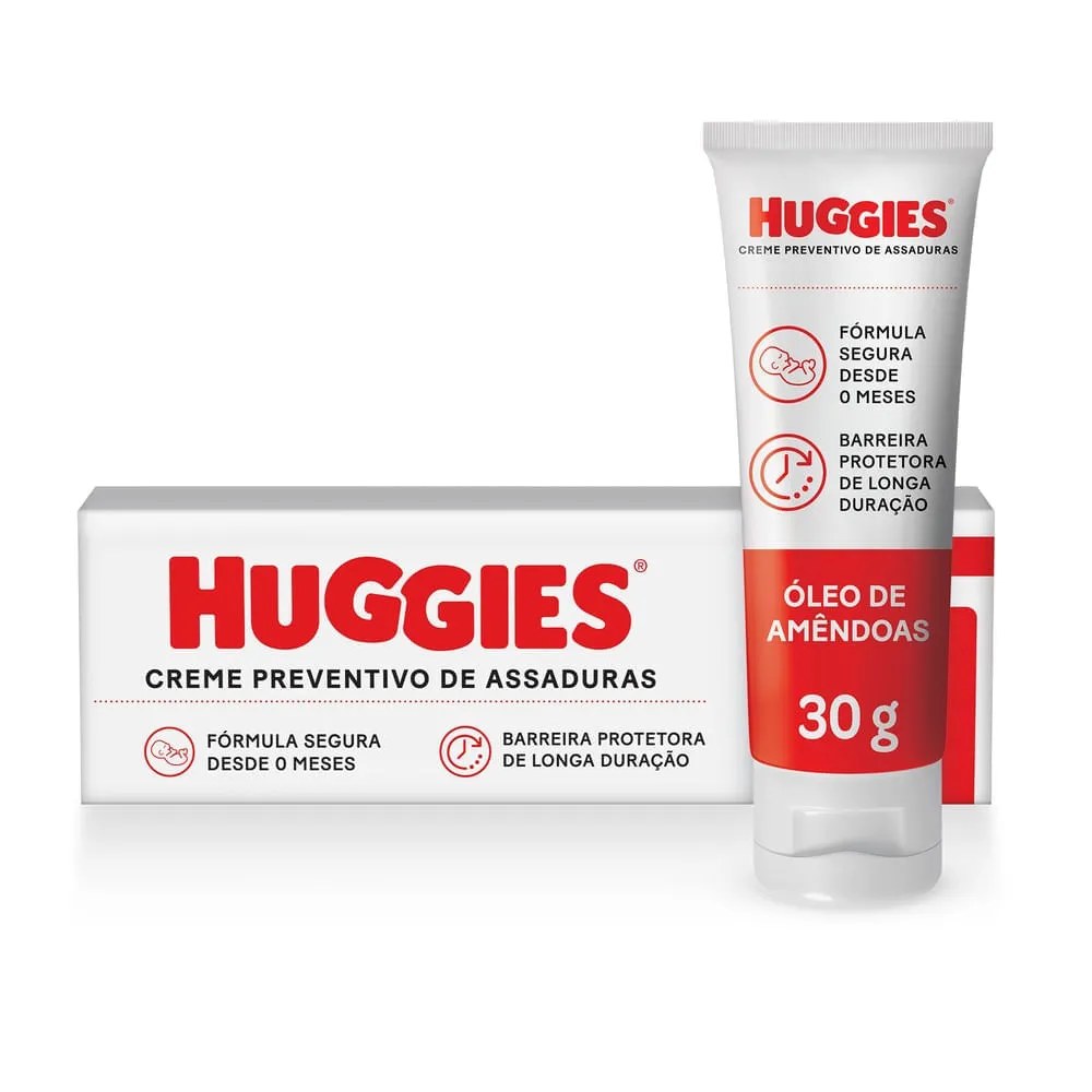Creme Preventivo De Assaduras Huggies Pele Protegida 30g — foto do produto em fundo branco