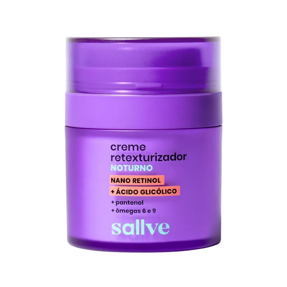 Creme Retexturizador Noturno Sallve 30gr — foto do produto em fundo branco