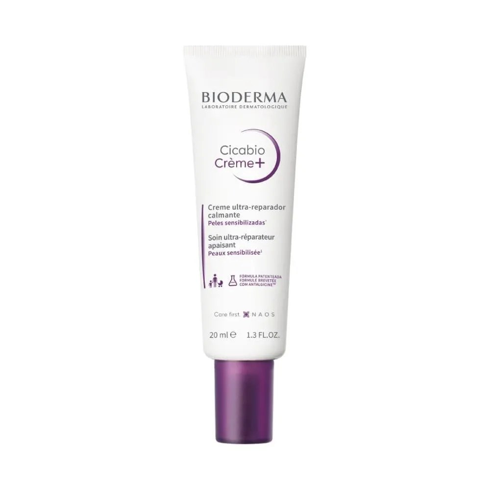 Creme Ultra-reparador Calmante Bioderma Cicabio Crème+ 20ml — foto do produto em fundo branco
