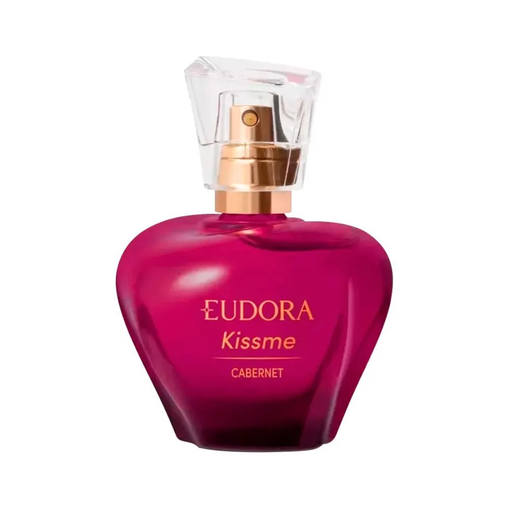 Deo Colonia Feminina Eudora Kiss Me 50ml Cabernet — foto do produto em fundo branco