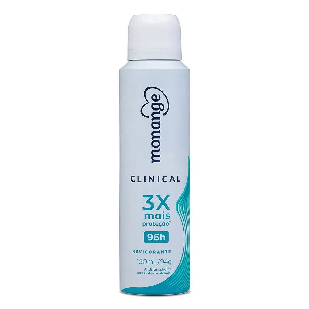 Desodorante Monange Feminino Clinical 150ml Aero Revigorante — foto do produto em fundo branco
