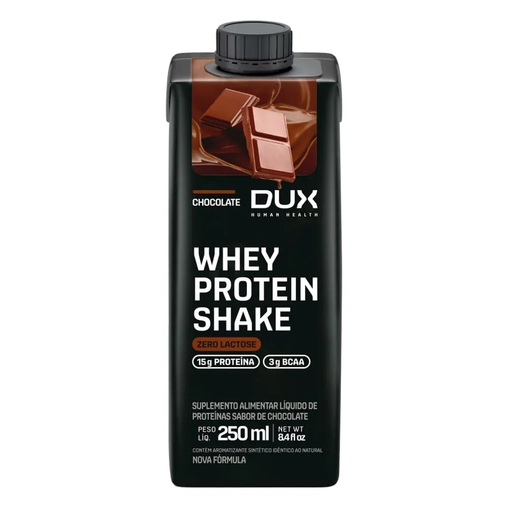 Dux Whey Protein Shake 15g Chocolate 250ml — foto do produto em fundo branco