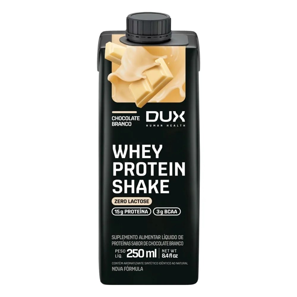 Dux Whey Protein Shake 15g Chocolate Branco 250ml — foto do produto em fundo branco