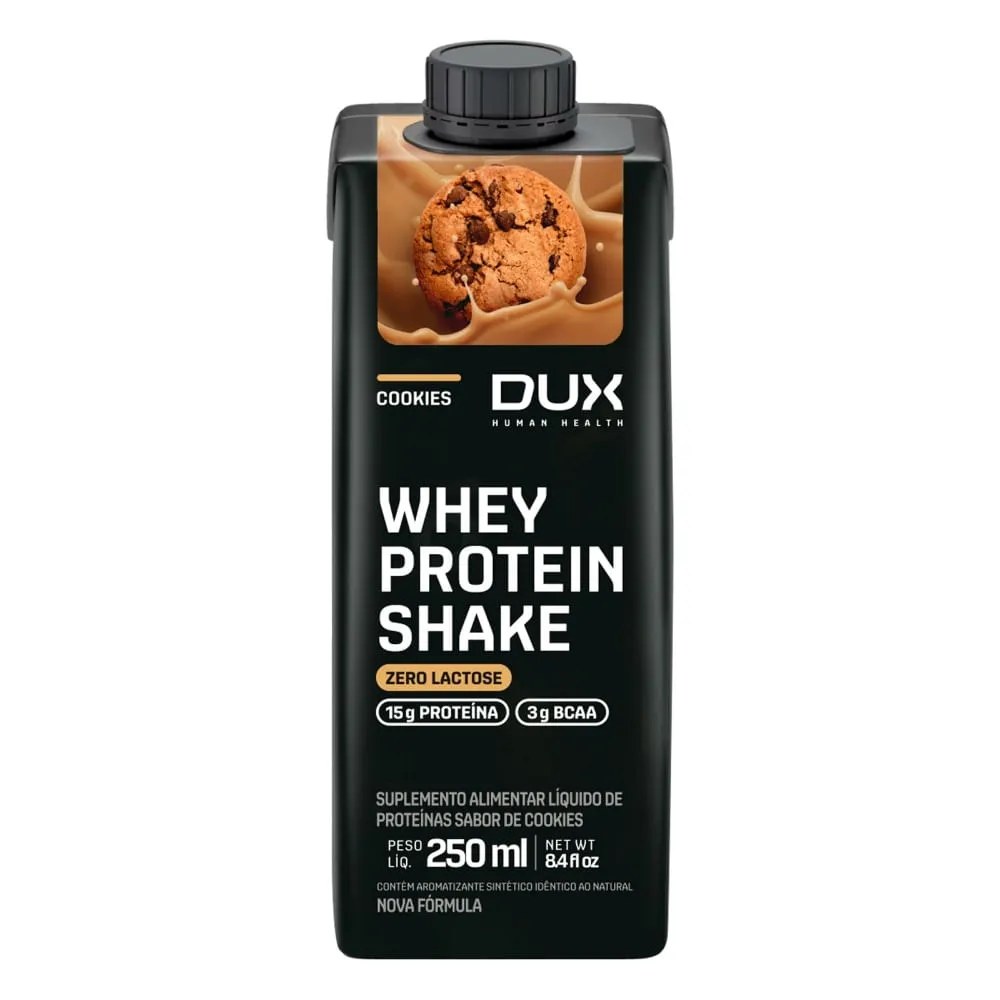 Dux Whey Protein Shake 15g Cookies 250ml — foto do produto em fundo branco