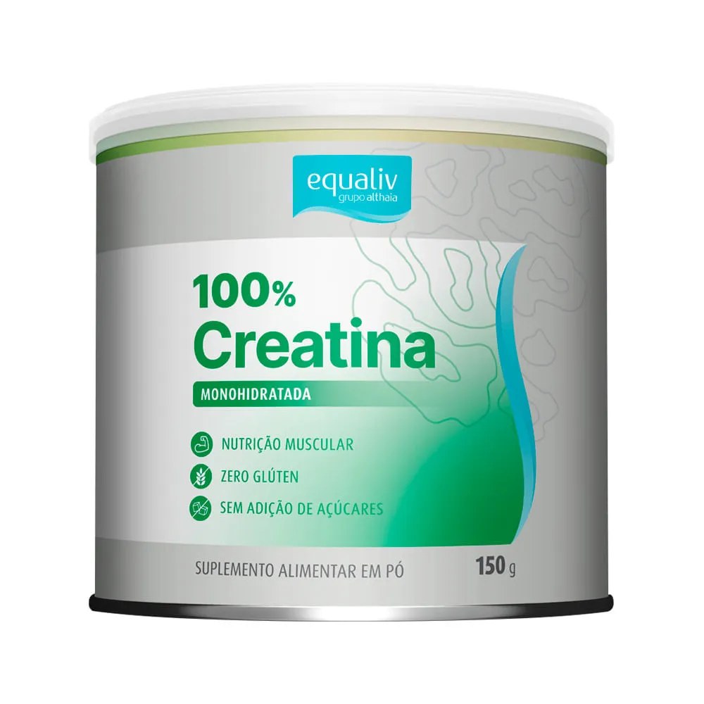Equaliv 100% Creatina Monohidratada 150gr — foto do produto em fundo branco