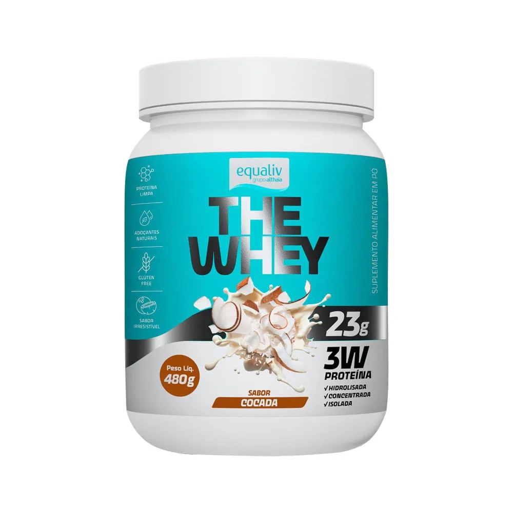 Equaliv The Whey Cocada 480gr — foto do produto em fundo branco