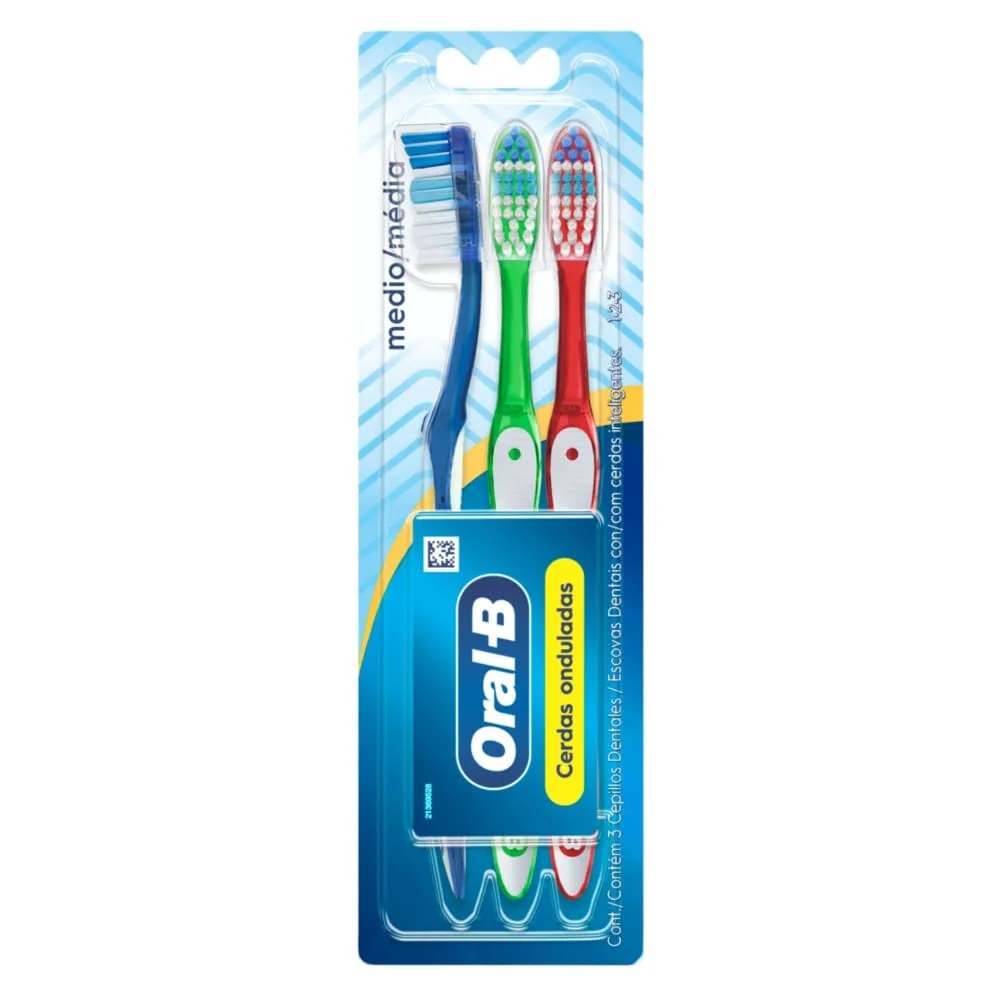Escova Dental Oral-b 1.2.3 Com 3 Clean — foto do produto em fundo branco