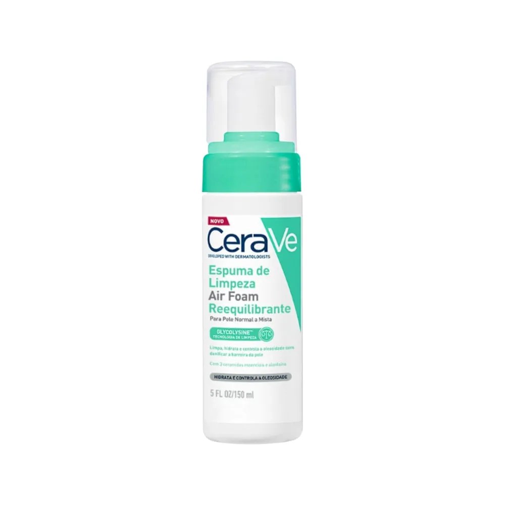 Espuma Para Limpeza Cerave Pele Normal A Mista 150ml — foto do produto em fundo branco