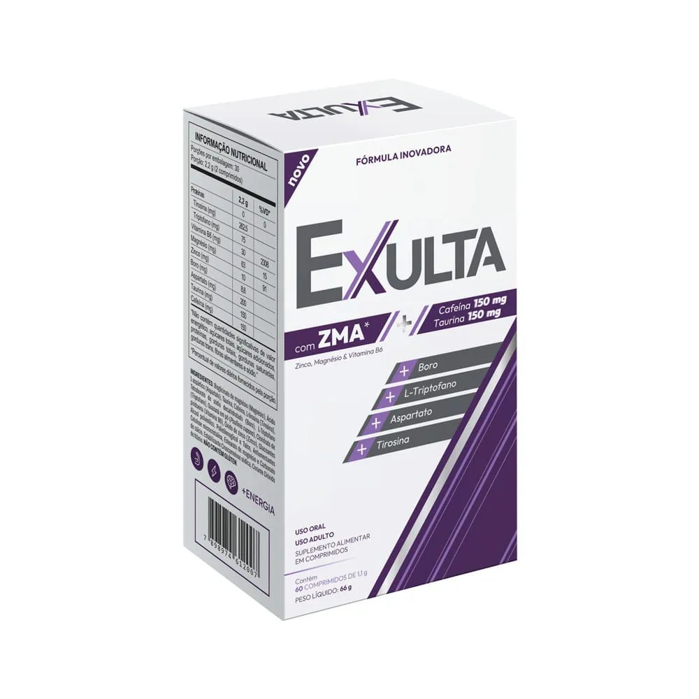 Exulta Com 60 Comprimidos — foto do produto em fundo branco