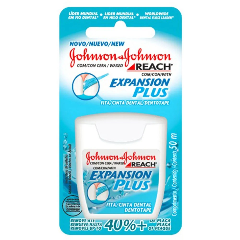 Fita Dental Reach Expansion Plus 50m — foto do produto em fundo branco