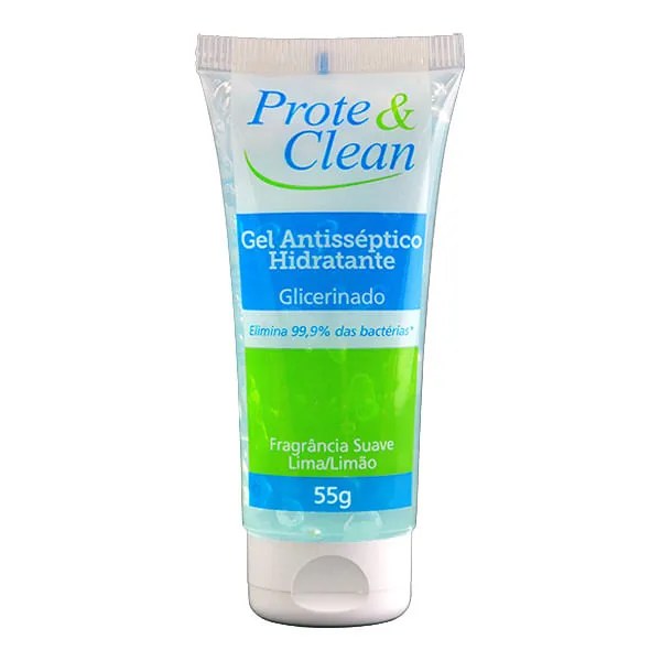 Gel Antisséptico Hidratante Prote E Clean Limão 55g — foto do produto em fundo branco