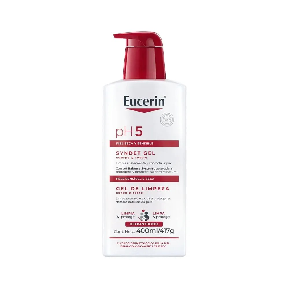 Gel De Limpeza Eucerin Ph5 Pele Seca E Sensível 400ml — foto do produto em fundo branco