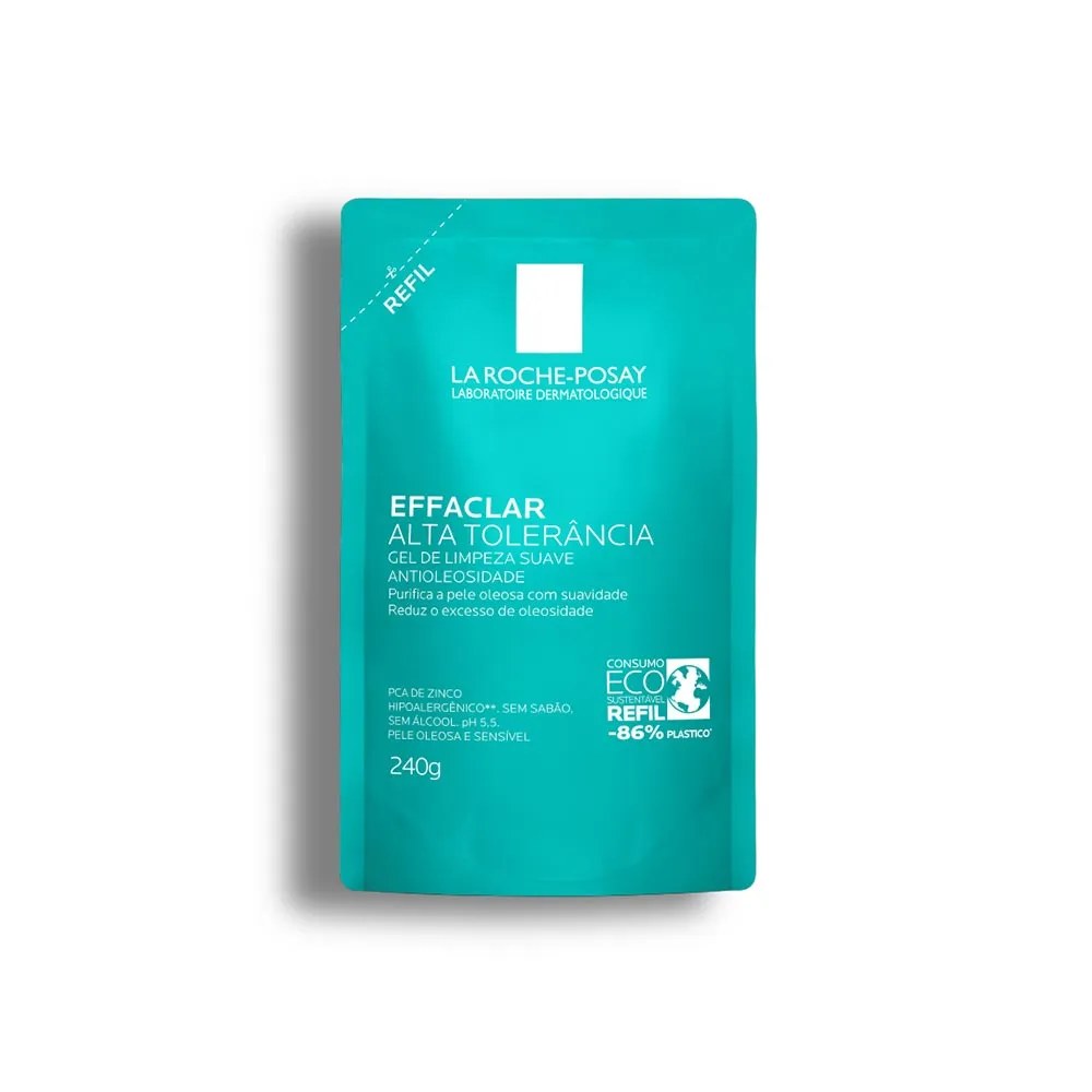 Gel De Limpeza Facial La Roche-posay Effaclar Alta Tolerância Pele Oleosa 240g refil — foto do produto em fundo branco