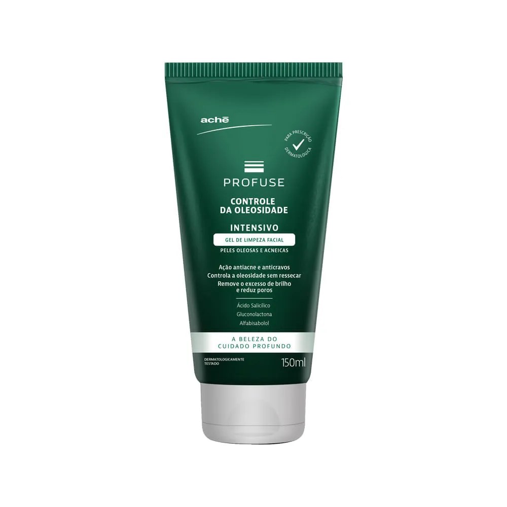 Gel Para Limpeza Facial Profuse Controle De Oleosidade 150ml Ache — foto do produto em fundo branco