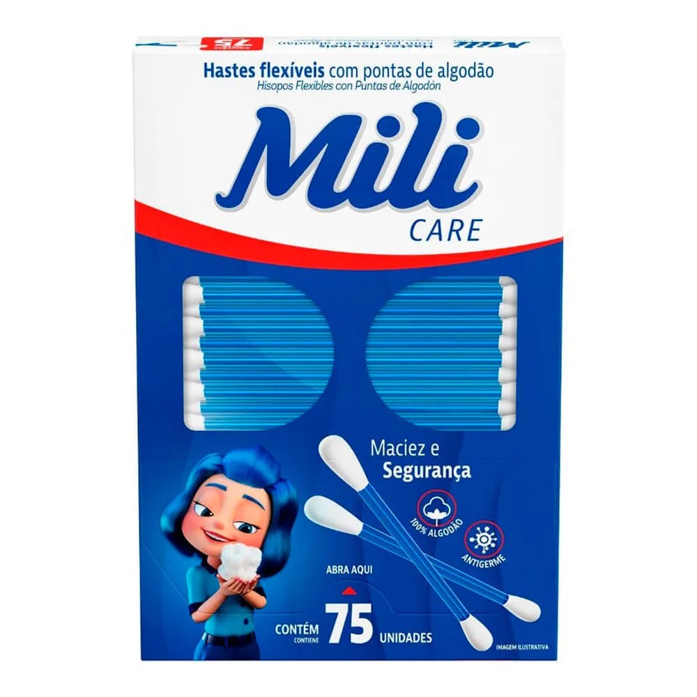 Hastes Flexíveis Mili Com 75 Unidades — foto do produto em fundo branco