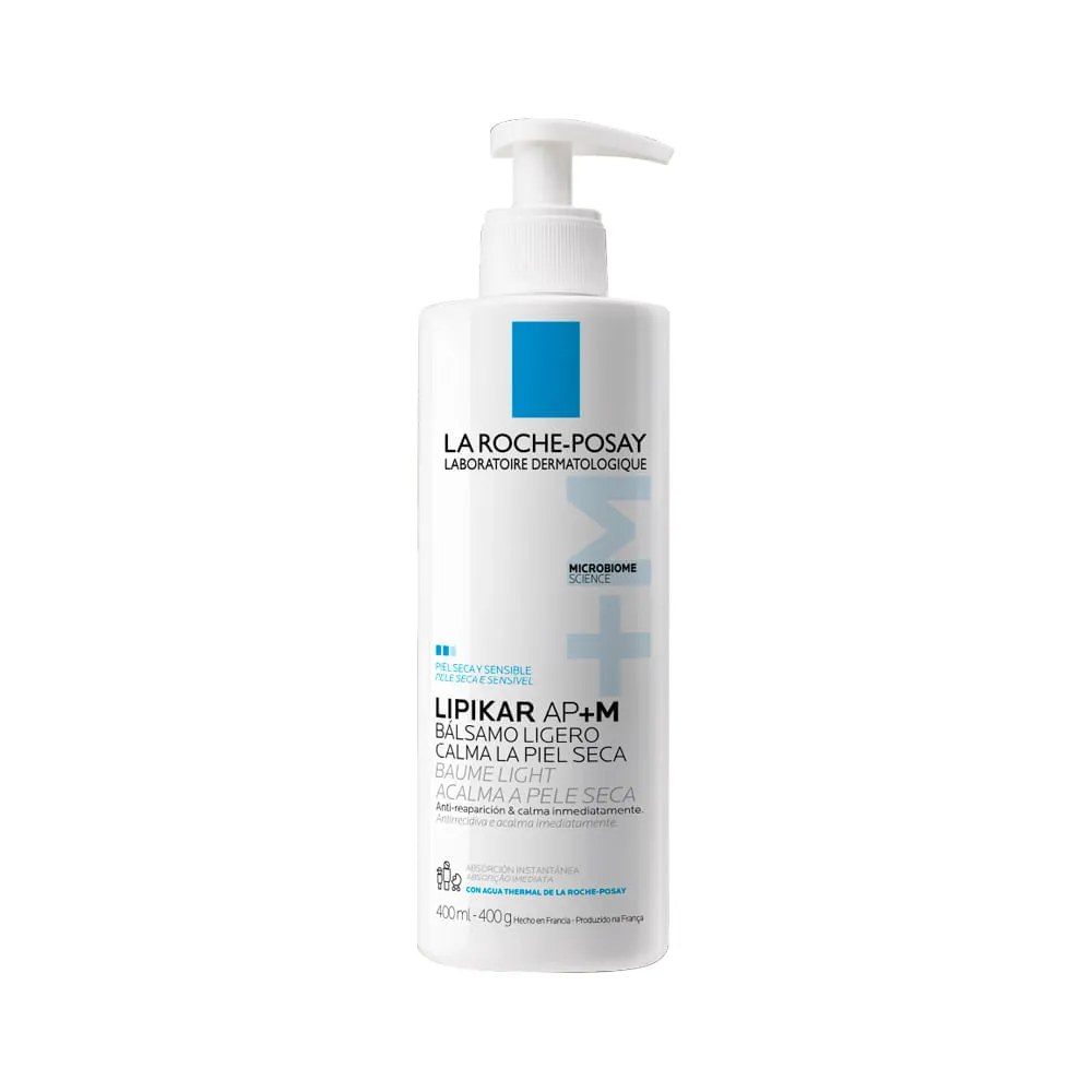 Hidratante Corporal Lipikar Baume Ap+m Light Seca E Sensivel 400ml — foto do produto em fundo branco