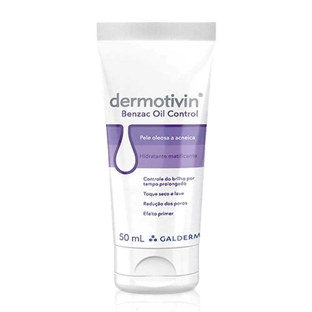 Hidratante Facial Pele Oleosa Dermotivin Benzac Oil Control 50ml Matificante — foto do produto em fundo branco