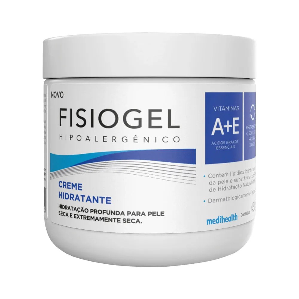 Hidratante Fisiogel 450gr Creme — foto do produto em fundo branco