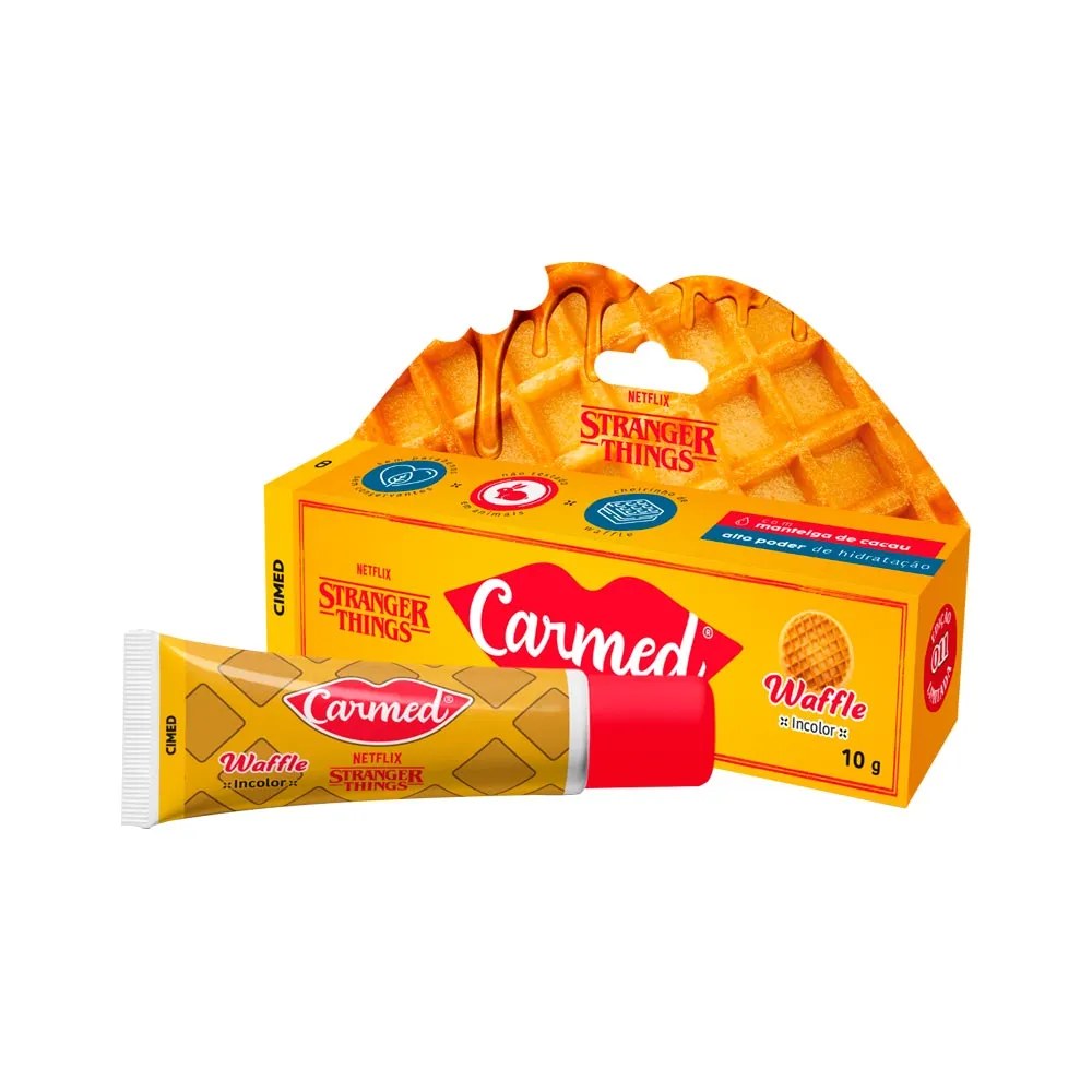 Hidratante Labial Carmed Stranger Things Waffle 10g — foto do produto em fundo branco