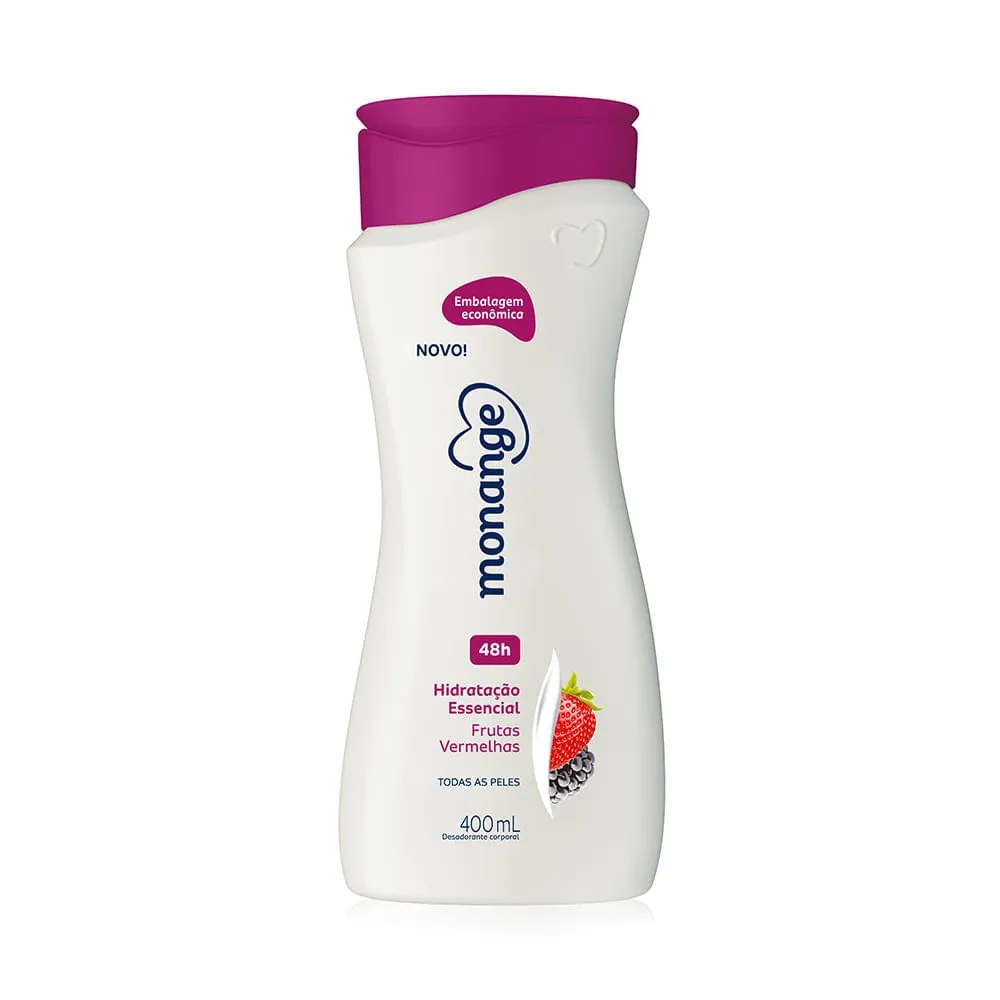 Hidratante Monange Frutas Vermelhas 400ml — foto do produto em fundo branco