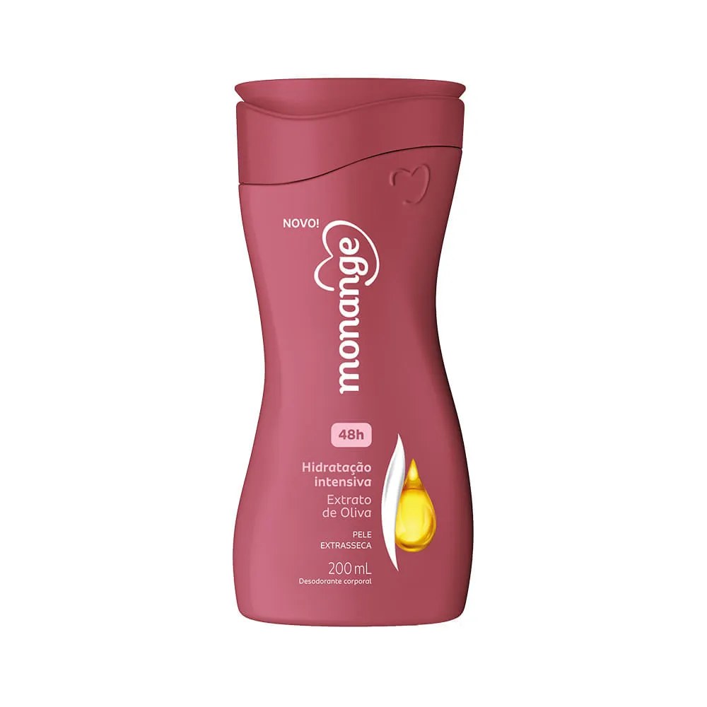Hidratante Monange Intensiva 200ml Extrato De Oliva Extrasseca — foto do produto em fundo branco