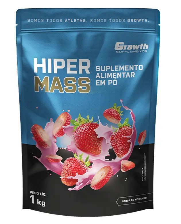 Hiper Mass 1Kg Sabor Morango — foto do produto em fundo branco