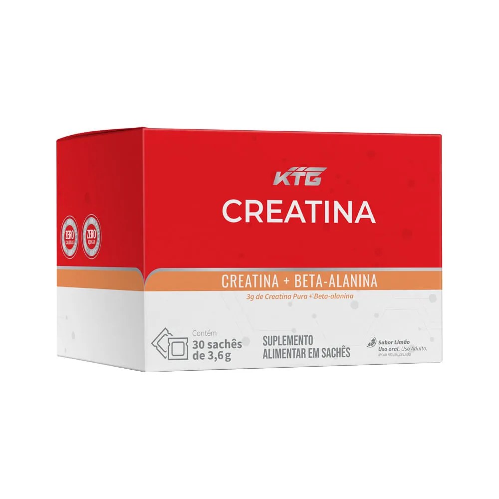 Katigua Creatina + Beta-alanina Com 30x3,6gr Saches Sabor Limao — foto do produto em fundo branco