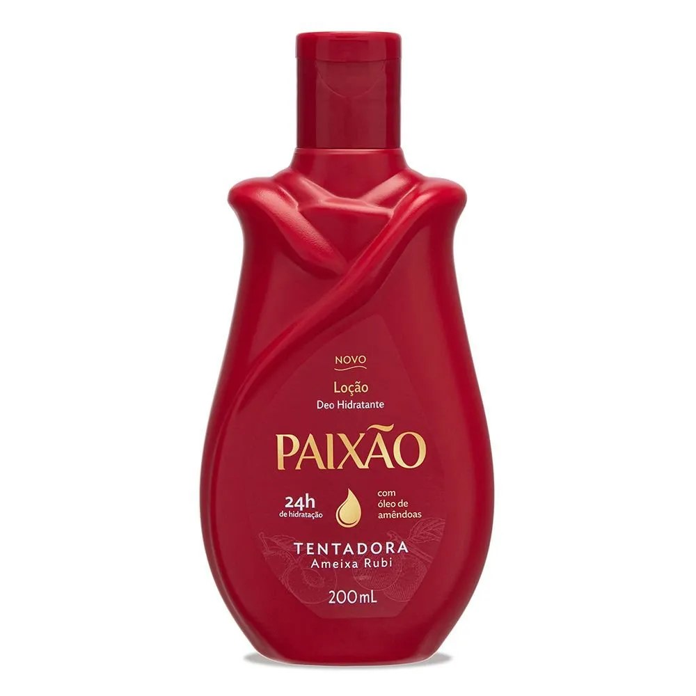 Loção Deo Hidratante Paixão Tentadora Ameixa Rubi 200ml — foto do produto em fundo branco