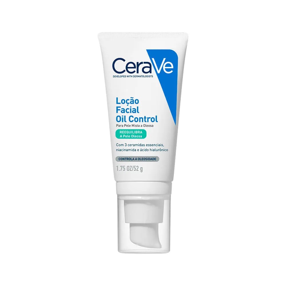Loção Facial Cerave Oil Control Bisnaga 52g Pump — foto do produto em fundo branco