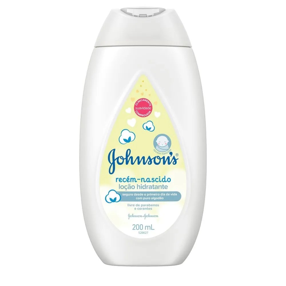 Loção Hidratante Johnson's Recém-nascido 200ml — foto do produto em fundo branco