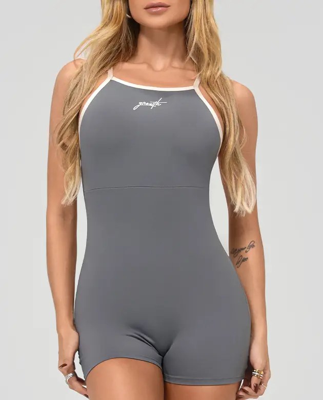 Macaquinho Growth Lift Cinza — foto do produto em fundo branco