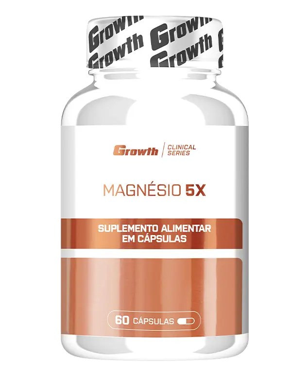 Magnésio 5X 60 caps — foto do produto em fundo branco