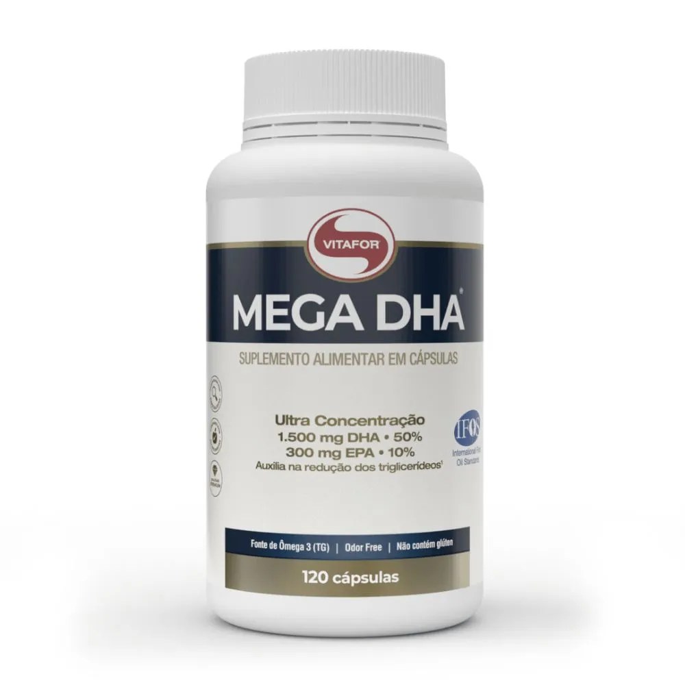 Mega Dha Com 120 Capsulas 1gr — foto do produto em fundo branco
